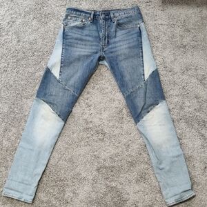 Levi’s Premium Lo-Ball Cut Sew Patchwork Denim Slim Jeans Size 32x34